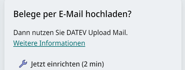 E-Rechnung in DATEV per E-Mail hochladen