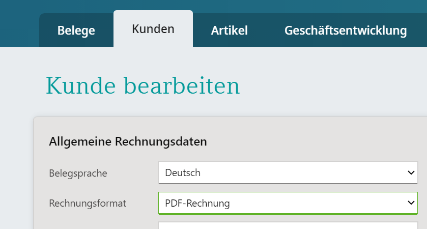 Einrichtung E-Rechnung in Datev Auftragswesen Next